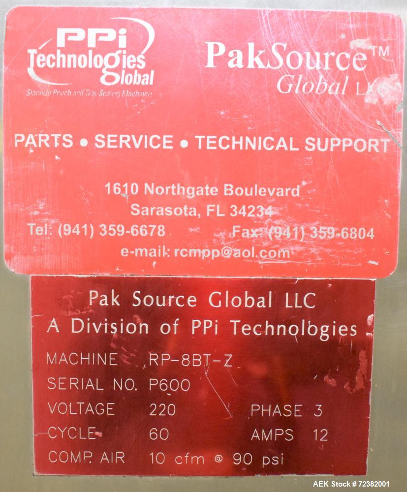 PSG Lee Model RP-8BT-Z Premade Pouch Filler/Sealer